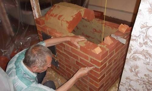 проект камина из кирпича